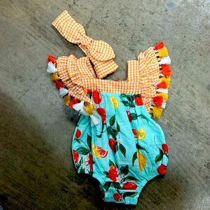 Mudpie baby outfit 0-3 months